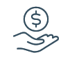 icon with hand holding money